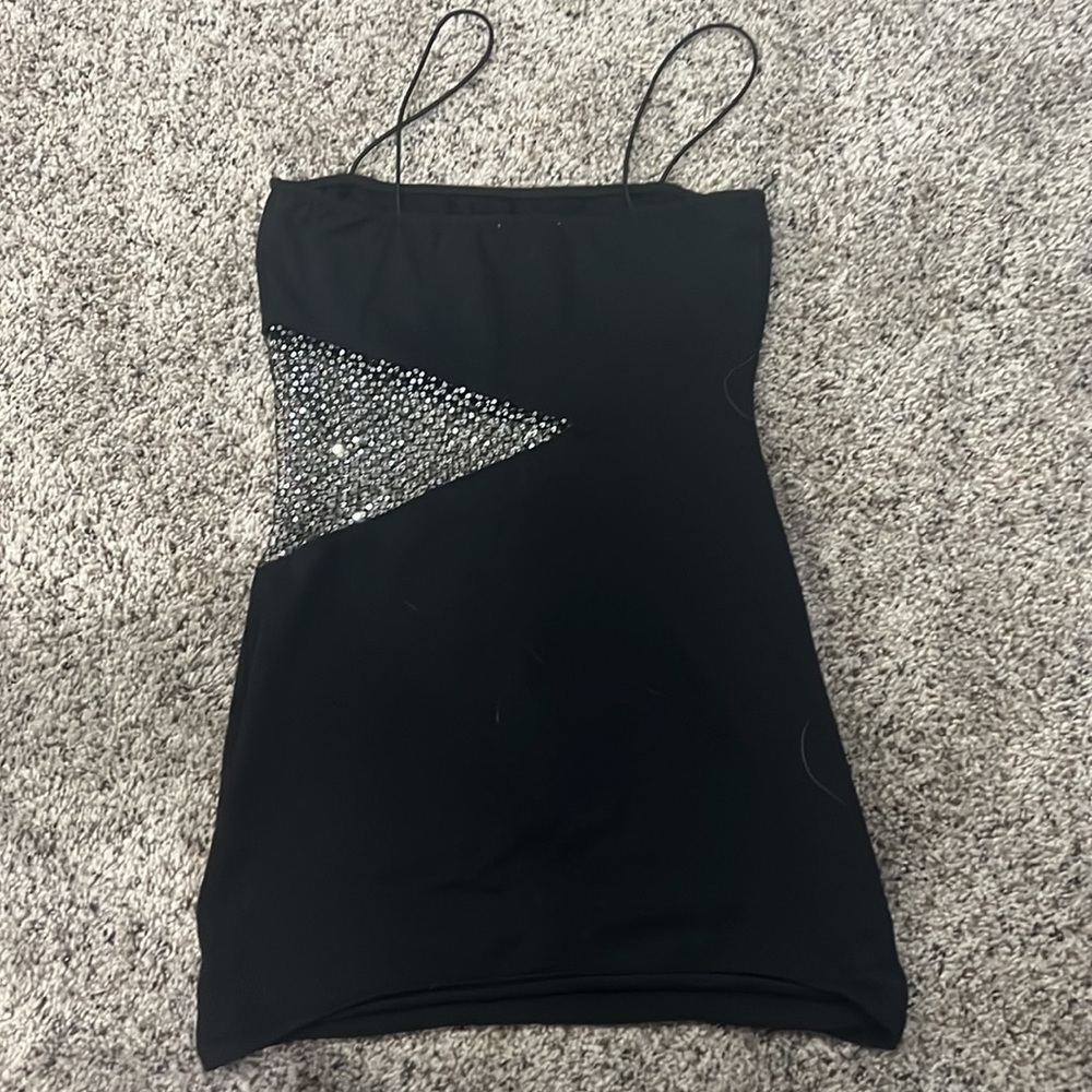 Superdown Black Sparkle dress - Picture 2 of 2